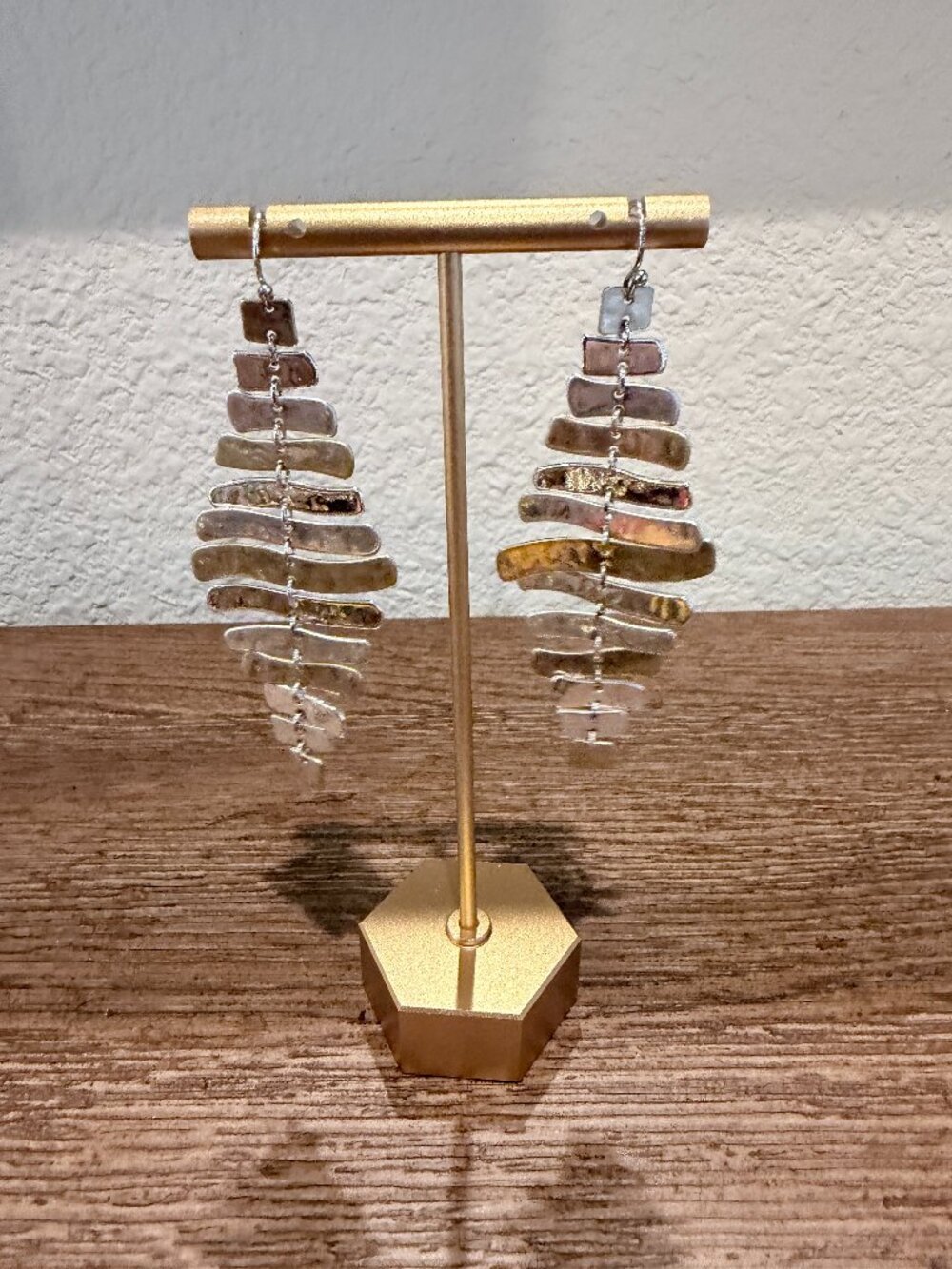 Gold & Silver Soho Two-tone Sculptural Chandelier Earrings